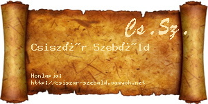 Csiszár Szebáld névjegykártya